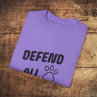 Defend All Animals Garment-Dyed T-shirt Printify