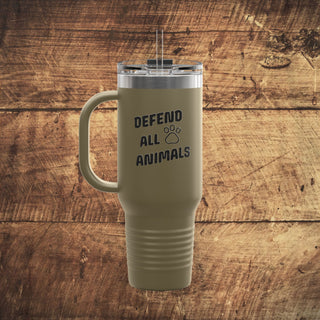 Defend All Animals Insulated Travel Mug, 40oz