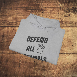 Defend All Animals Heavy Blend™ Hooded Sweatshirt Printify