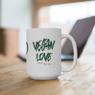 Vegan Love Coffee Mug 15oz Printify