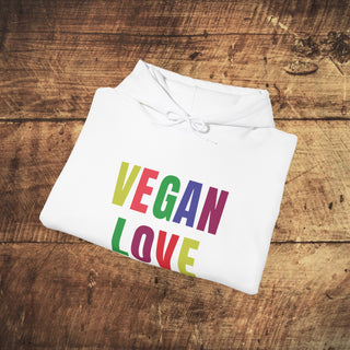 Vegan Love Heavy Blend™ Hooded Sweatshirt Printify