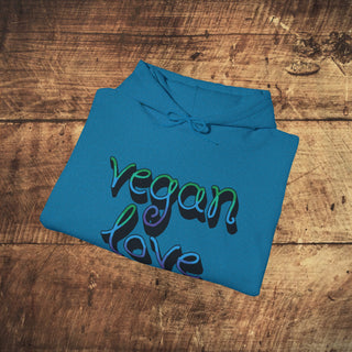 Vegan Love Heavy Blend™ Hooded Sweatshirt Printify