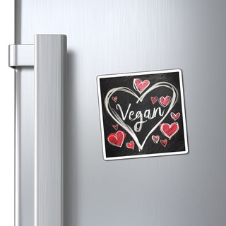 Vegan Hearts Magnet Printify