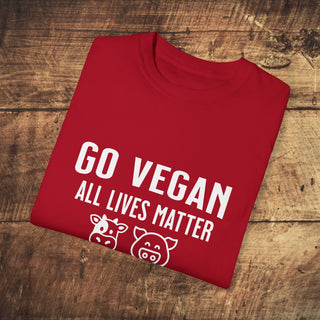 Go Vegan Unisex Garment-Dyed T-shirt