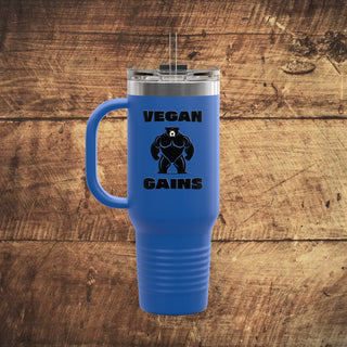 Vegan Gains Insulated Travel Mug, 40oz