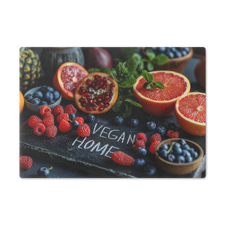 Vegan Home Tempered Glass Cutting Board Printify