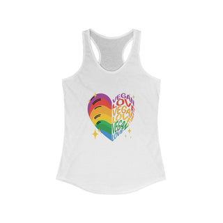 Vegan Love Women's Ideal Racerback Tank Printify