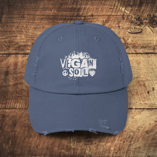 Vegan Soul Unisex Distressed Cap Printify