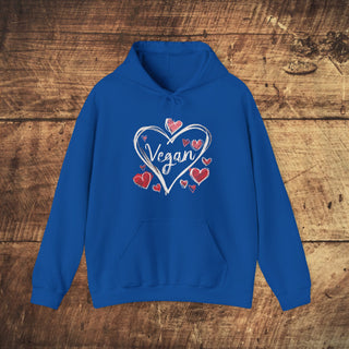 Vegan Hearts Heavy Blend™ Hooded Sweatshirt Printify