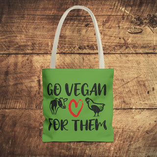 Go Vegan For Them Tote Bag Printify