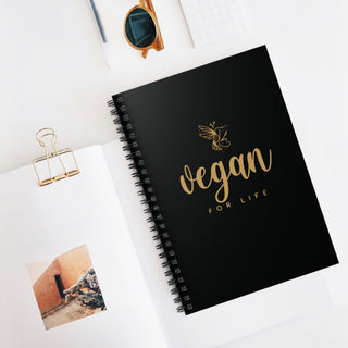 Vegan For Life Spiral Notebook - Ruled Line