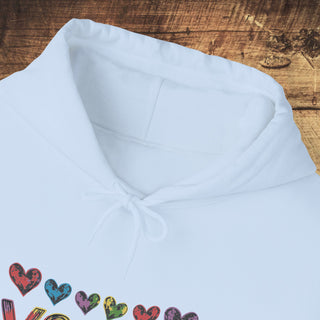 Vegan Hearts Heavy Blend™ Hooded Sweatshirt Printify