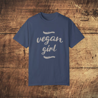 Vegan Girl Garment-Dyed T-shirt Printify