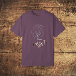 Vegan Girl Garment-Dyed T-shirt Printify