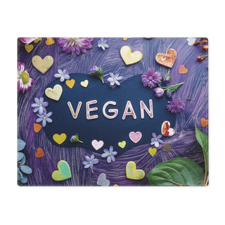 Colorful Vegan Hearts Placemat, 1pc Printify