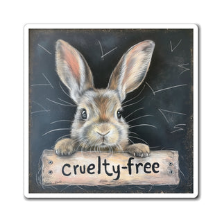 Cruelty-Free Bunny Magnet Printify