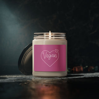 Vegan Heart Scented Soy Candle, 9oz