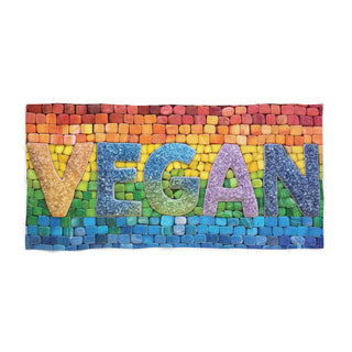 Vegan Beach Towel Printify