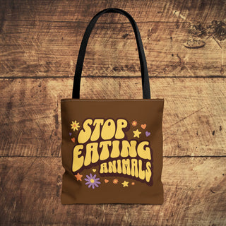 Stop Eating Animals Tote Bag Printify