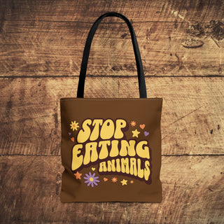 Stop Eating Animals Tote Bag Printify