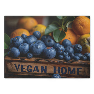 Vegan Home Tempered Glass Cutting Board Printify