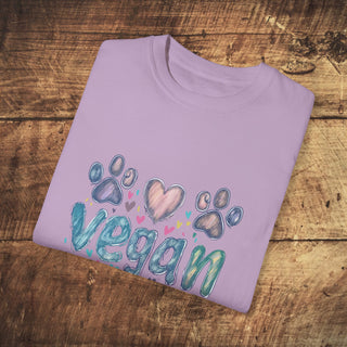 Vegan Love Garment-Dyed T-shirt Printify