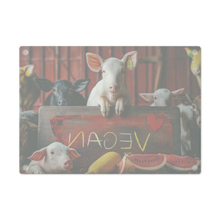 Vegan Tempered Glass Cutting Board Printify