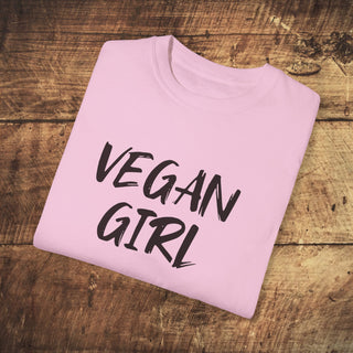 Vegan Girl Garment-Dyed T-shirt Printify