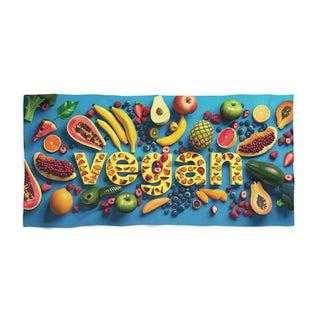 Vegan Beach Towel Printify