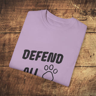 Defend All Animals Garment-Dyed T-shirt Printify