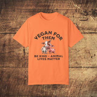 Vegan For Them Garment-Dyed T-shirt Printify