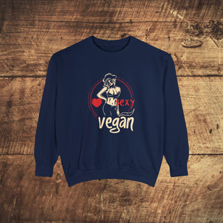 Sexy Vegan Garment-Dyed Sweatshirt Printify