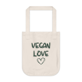 Vegan Love Organic Canvas Tote Bag