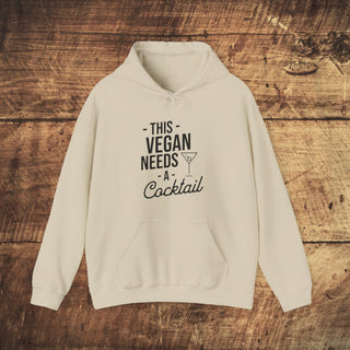 This Vegan Needs A Cocktail Heavy Blend™ Hooded Sweatshirt Printify