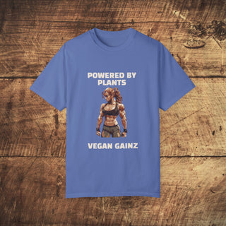 Powered By Plants Garment-Dyed T-shirt Printify