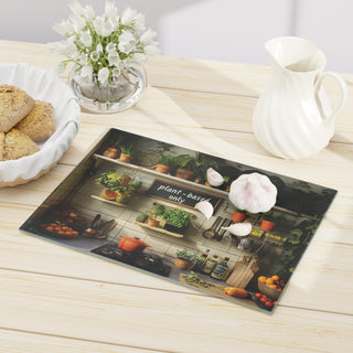 Plant-based Only Tempered Glass Cutting Board Printify