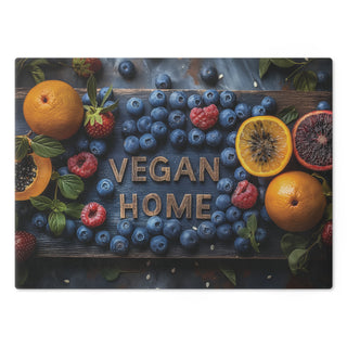 Vegan Home Tempered Glass Cutting Board Printify