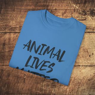 Animal Lives Matter Garment-Dyed T-shirt Printify