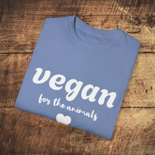 Vegan For The Animals Garment-Dyed T-shirt Printify