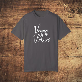 Vegan Virtues Garment-Dyed T-shirt Printify