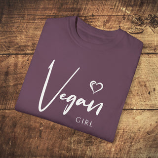 Vegan Girl Garment-Dyed T-shirt Printify