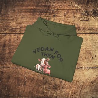 Vegan For Them Heavy Blend™ Hooded Sweatshirt Printify