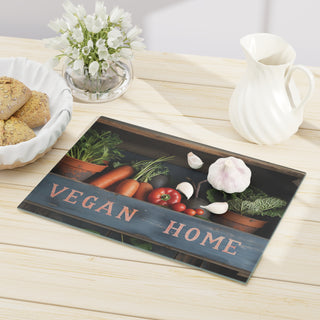 Vegan Home Tempered Glass Cutting Board Printify