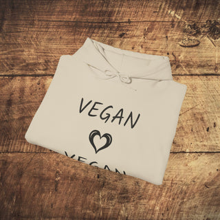 Vegan Heart Heavy Blend™ Hooded Sweatshirt Printify