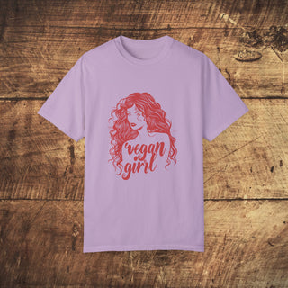 Vegan Girl Garment-Dyed T-shirt Printify