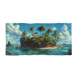 Vegan Island Beach Towel Printify