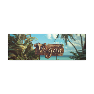 Vegan Island Classic Stretched Canvas (ONE SIZE 36X12) Printify