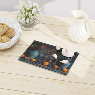 Vegan Home Tempered Glass Cutting Board Printify