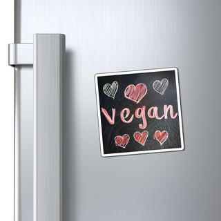 Vegan Hearts Magnet Printify