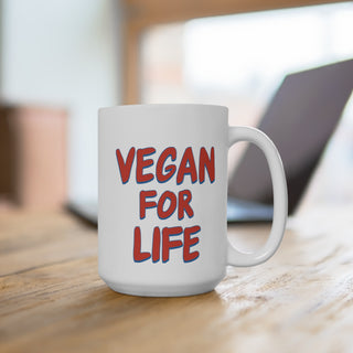 Vegan For Life Coffee Mug 15oz Printify